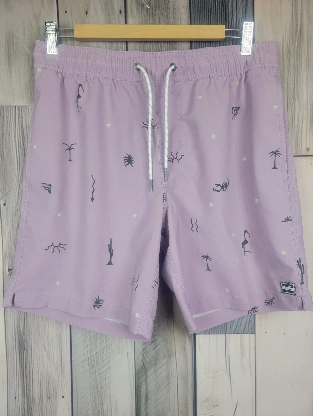Billabong Sundays Layback Purple Swim Truncks Volleyball Boardshorts Size Sm